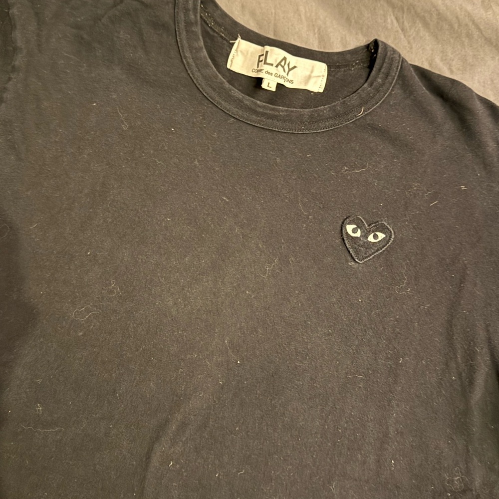 Comme des Garcons PLAY Dark Tee with Heart Patch